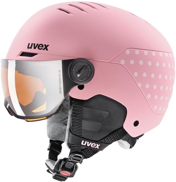 Uvex Rocket Jr. Visor - casco sci alpino - bambino Pink 51-55 cm