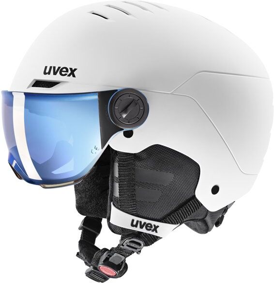 Uvex Rocket Jr. Visor - casco sci alpino - bambino White/Black 54-58 cm