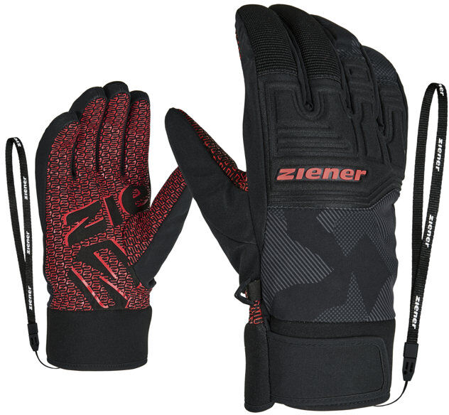 Ziener Garim ASR - guanti da sci - uomo Black/Red 8