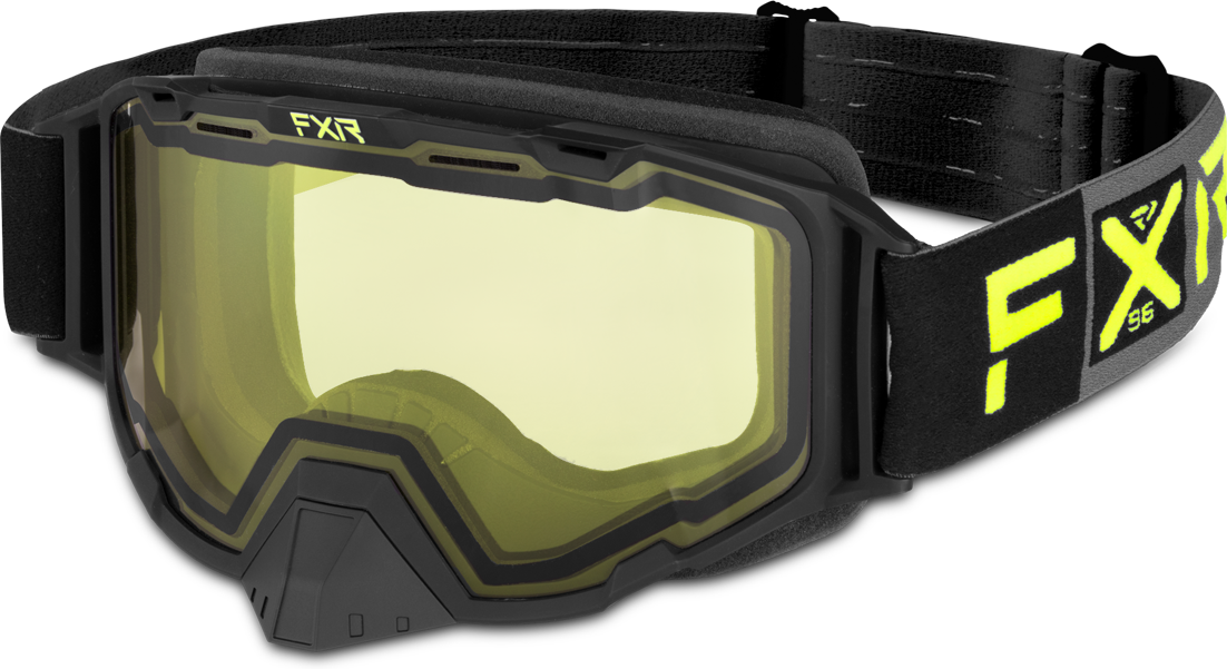 FXR Maschera Motoslitta  Maverick Nero-Char-Fluo