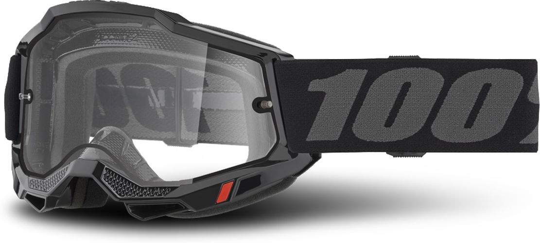 100% Maschera Cross  Accuri 2 Enduro Nero-Trasparente