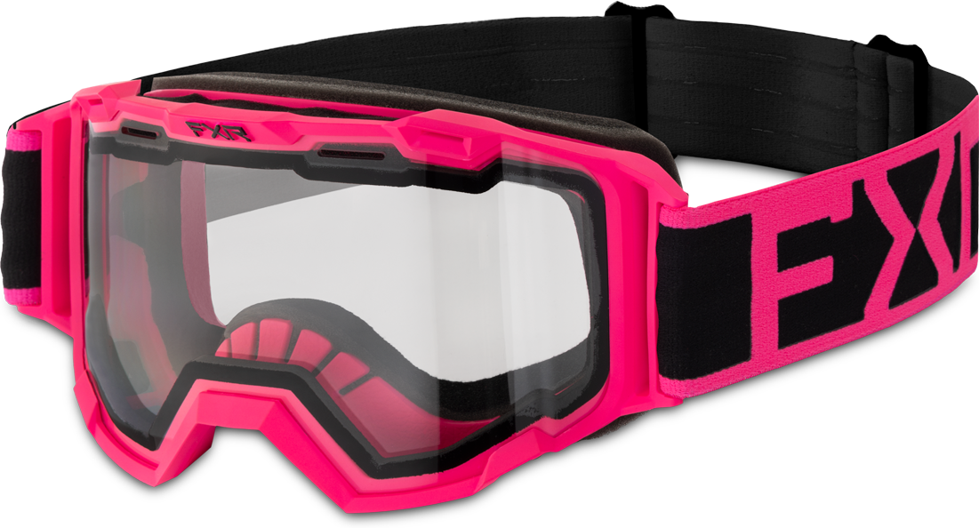 FXR Maschera Motoslitta Bambino  Maverick Trasparente Rosa