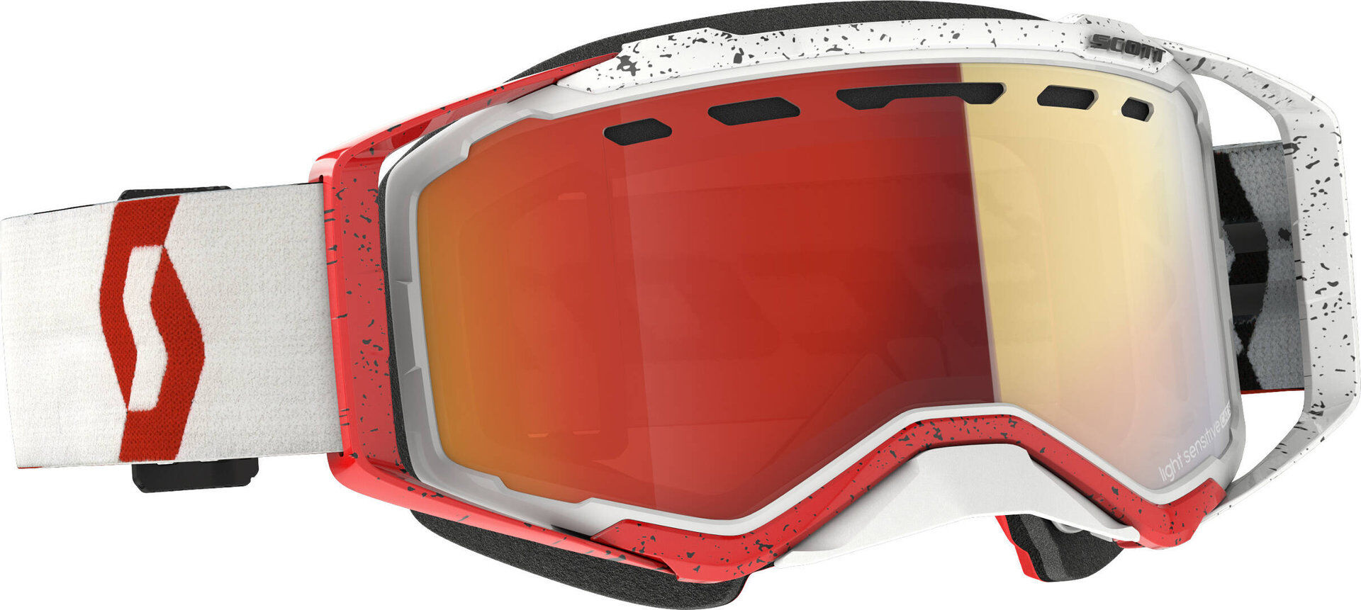 Scott Prospect Light Sensitive Occhiali da neve bianchi/rossi Rosso unica taglia