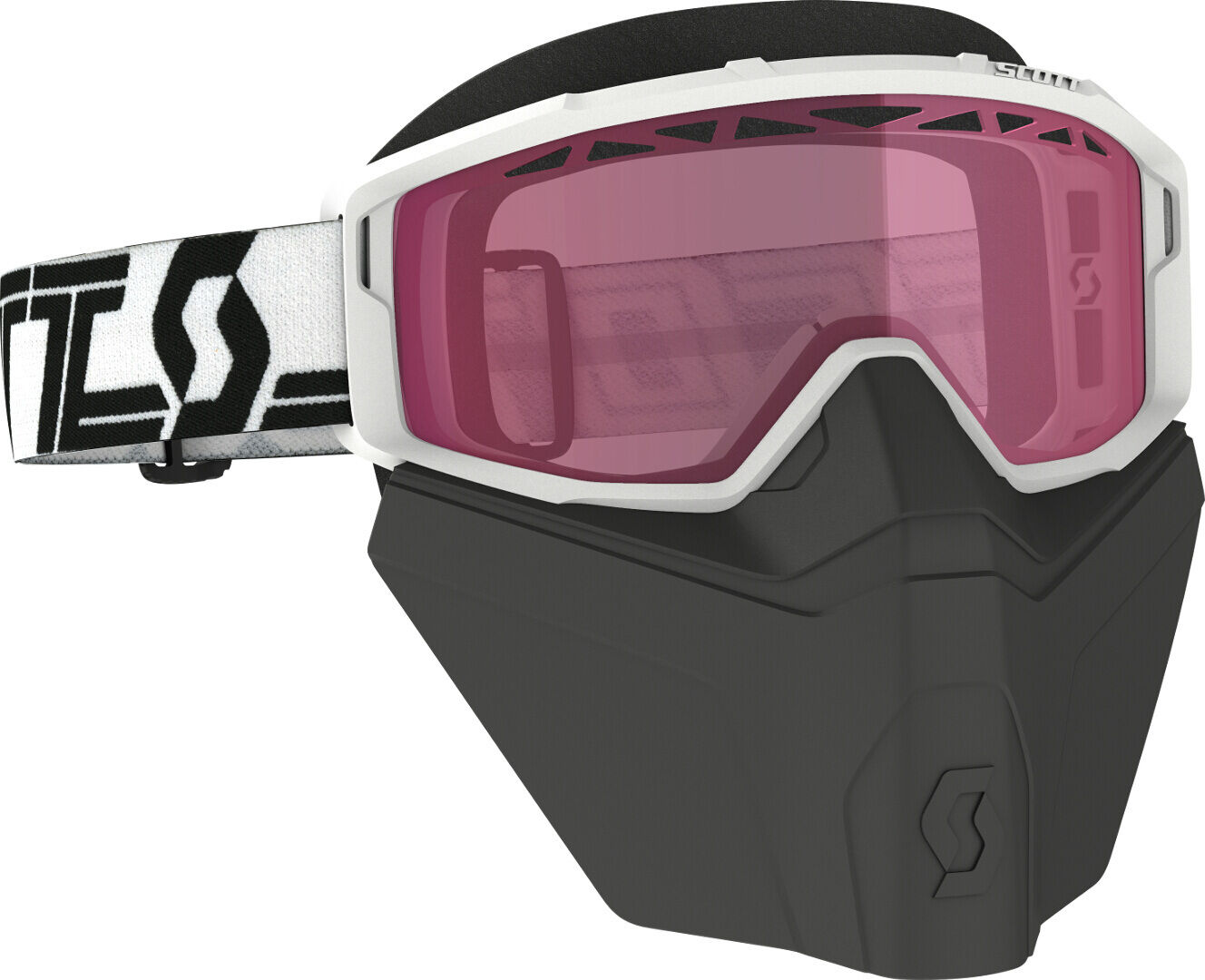 Scott Primal Safari Facemask Occhiali da neve neri/bianchi Nero Bianco unica taglia