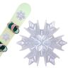 BOXOB 2 Stuks Snowboard Stomp Pad, 3D Clear Snowboard Mat met Delicate Sneeuwvlokvorm Antislip Snowboard voor Snowboards Grip Pads