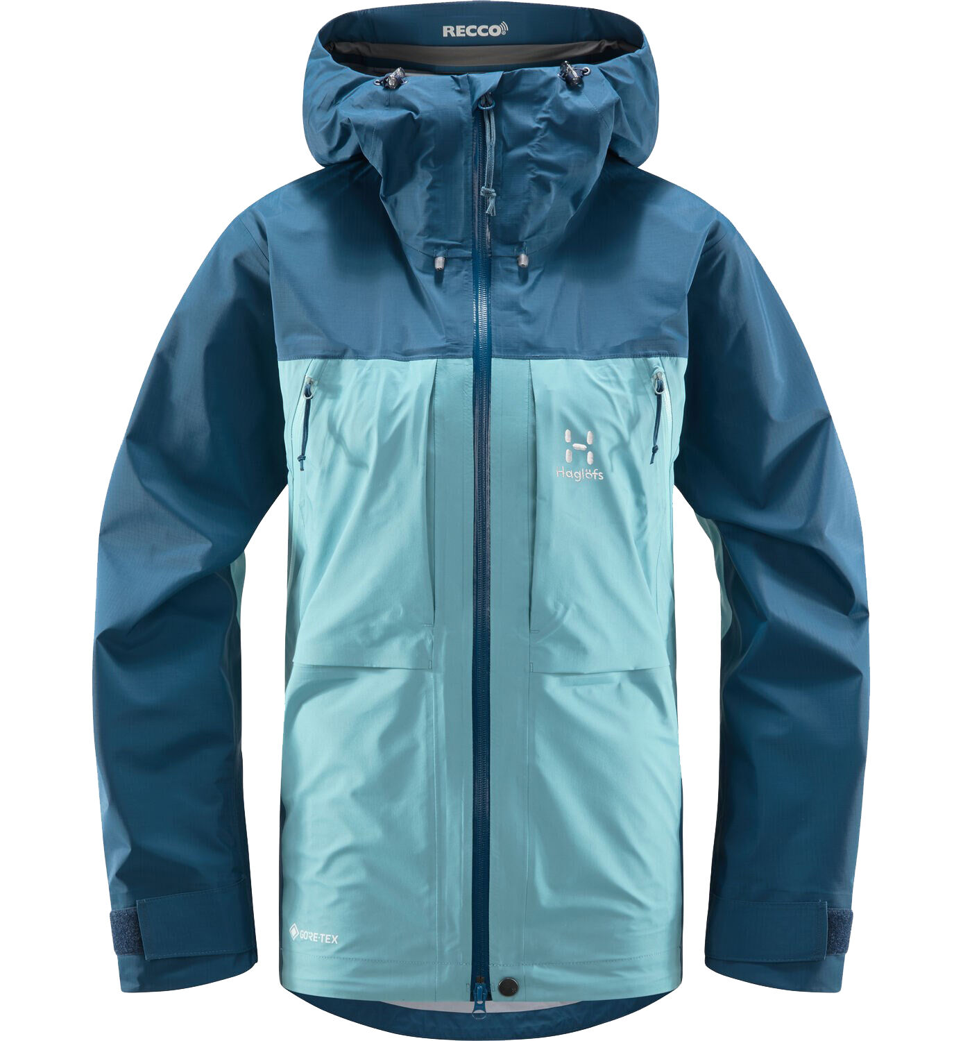 Haglöfs Vassi Touring GTX Jacket, skalljakke dame Frost Blue/Dark Ocean 605022.4R7 L 2021