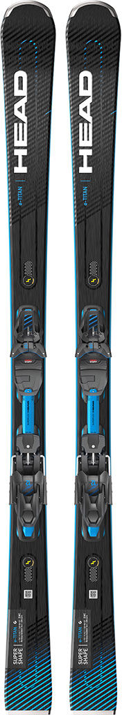 Head Supershape e-Titan SW SF-PR + PRD12GW bakkeski 21/22 Black/Neon blue 313280 184 cm 2021