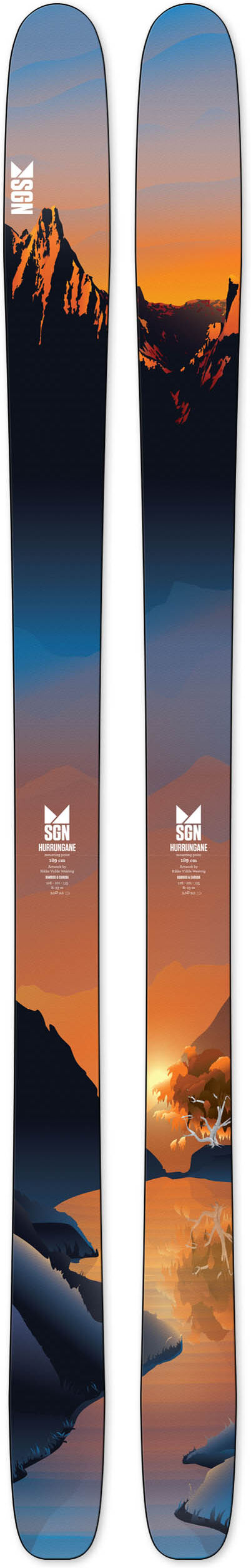 SGN skis Hurrungane 101 toppturski 21/22  174 cm 2020