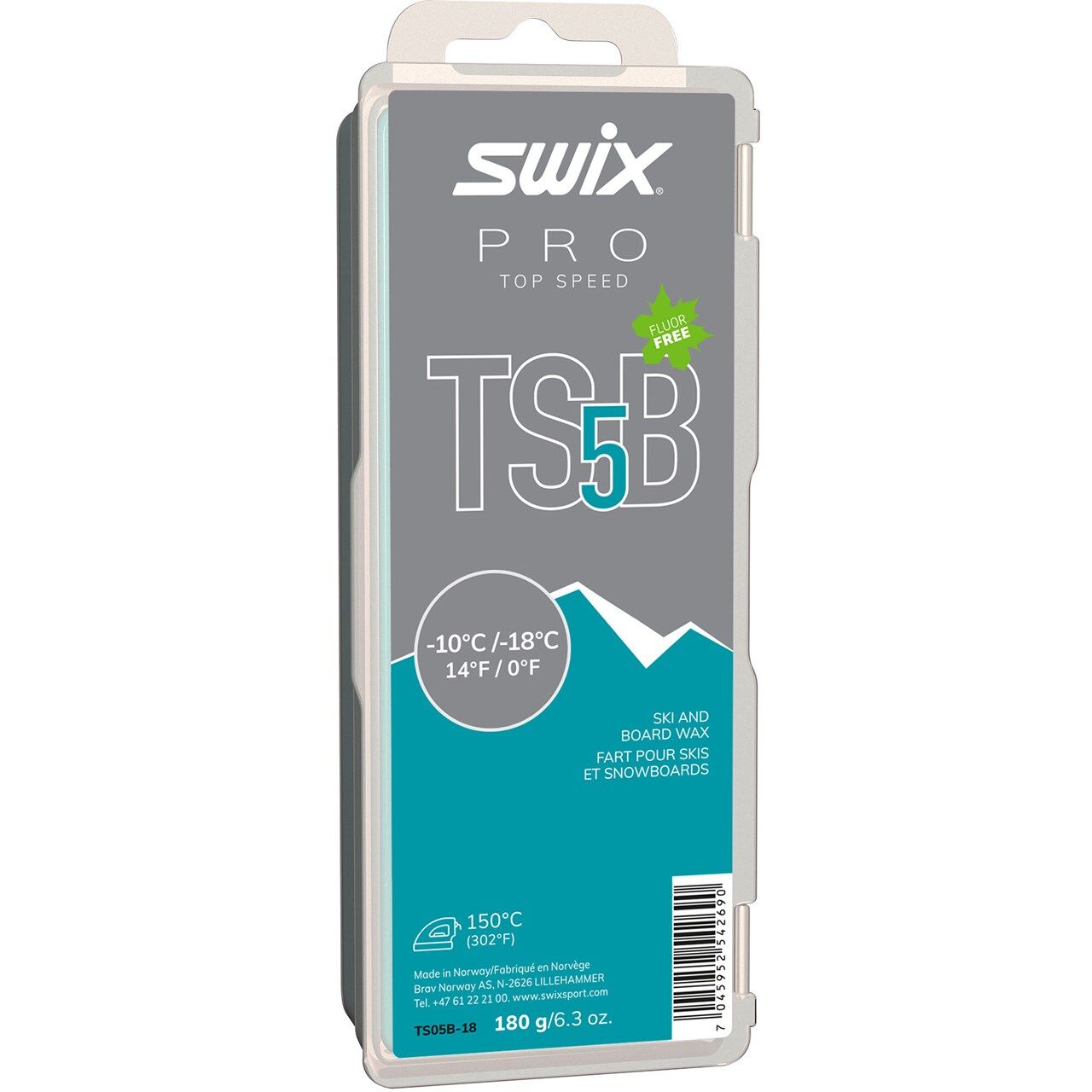 Swix TS5 Black, -10°C/-18°C, 180g TS05B-18 2020