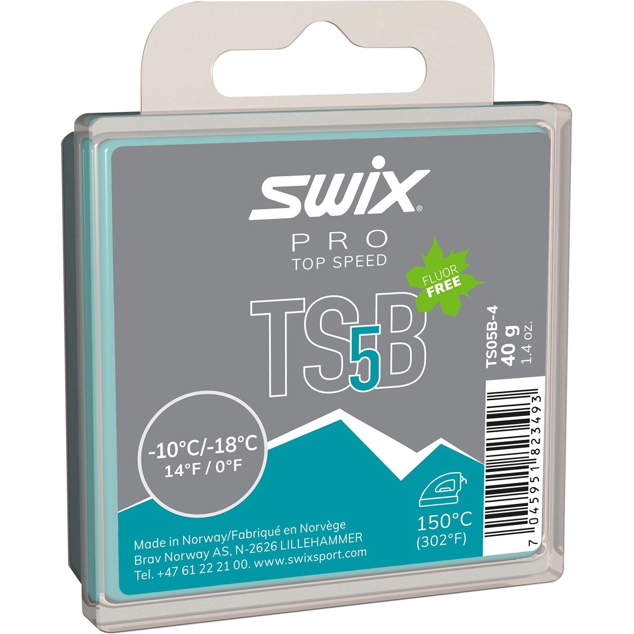 Swix TS5 Black, -10°C/-18°C, 40g TS05B-4 2020