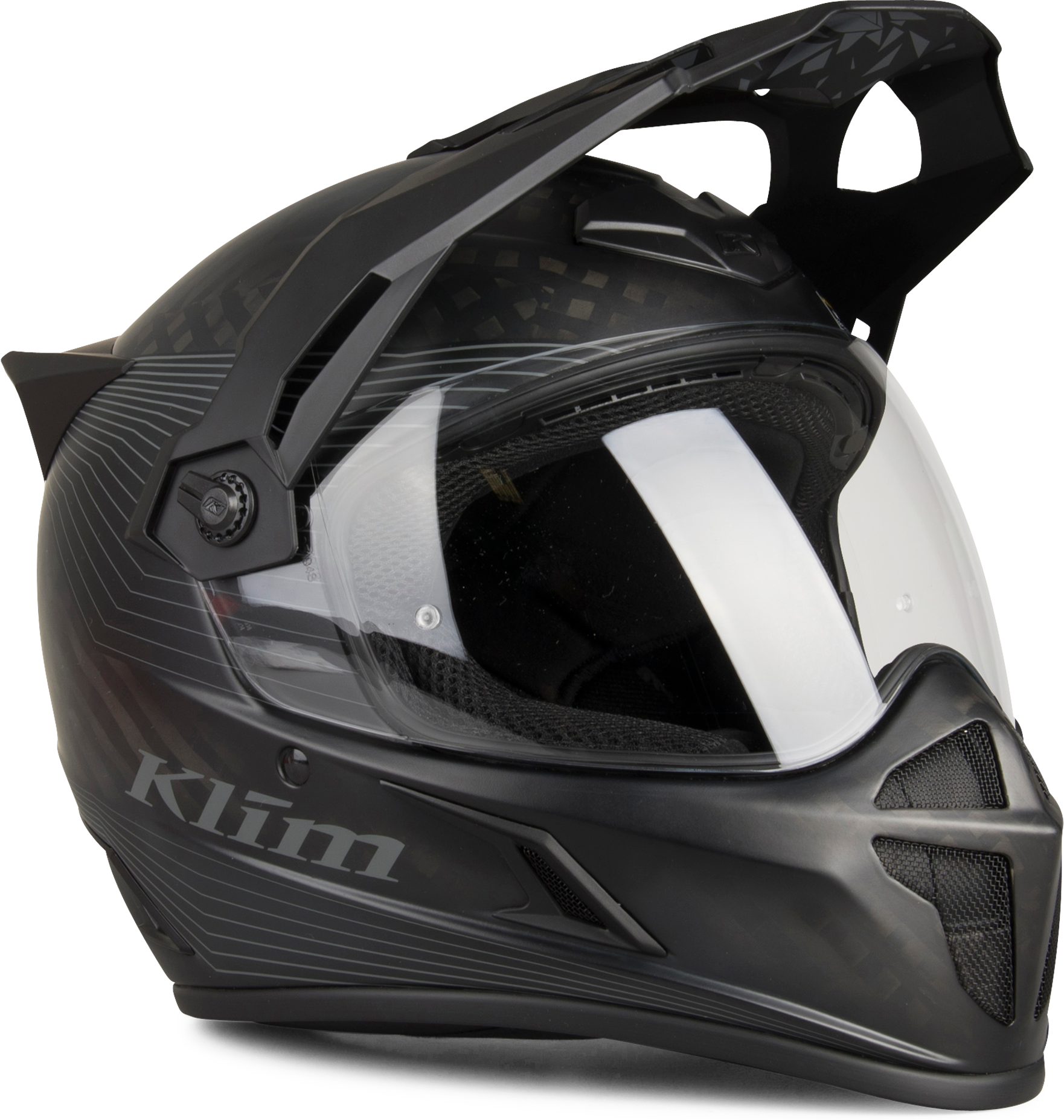 KLIM Adventurehjelm Klim Krios Carbon Stealth Mattsvart