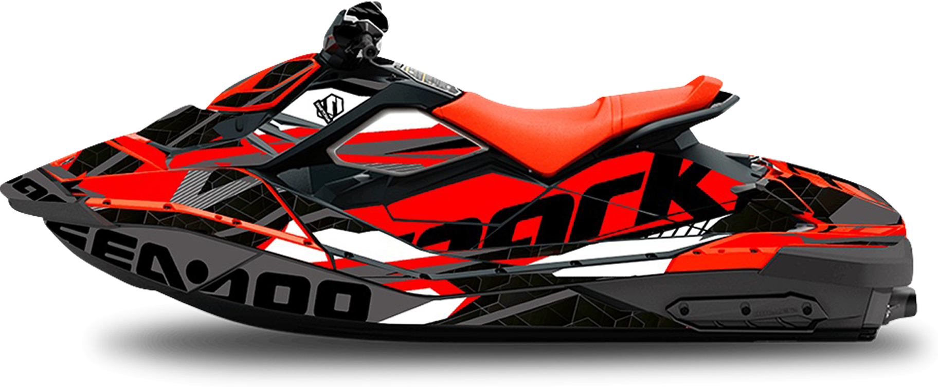 SWETOWN Dekalkit SweTown Sea-Doo Spark Cajun Rød