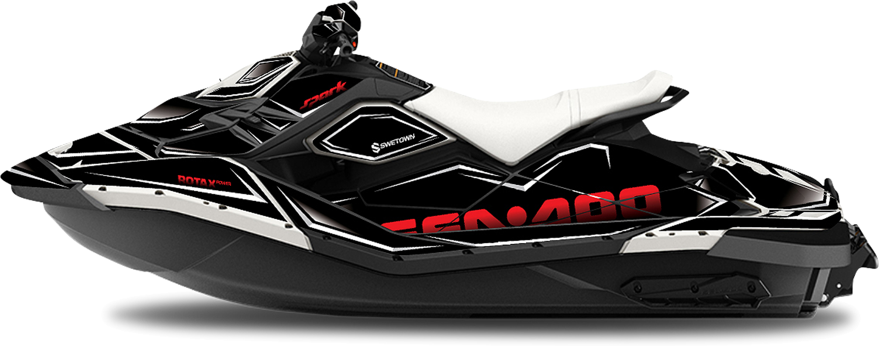 SWETOWN Dekalkit SweTown Sea-Doo Spark Chili Hvit