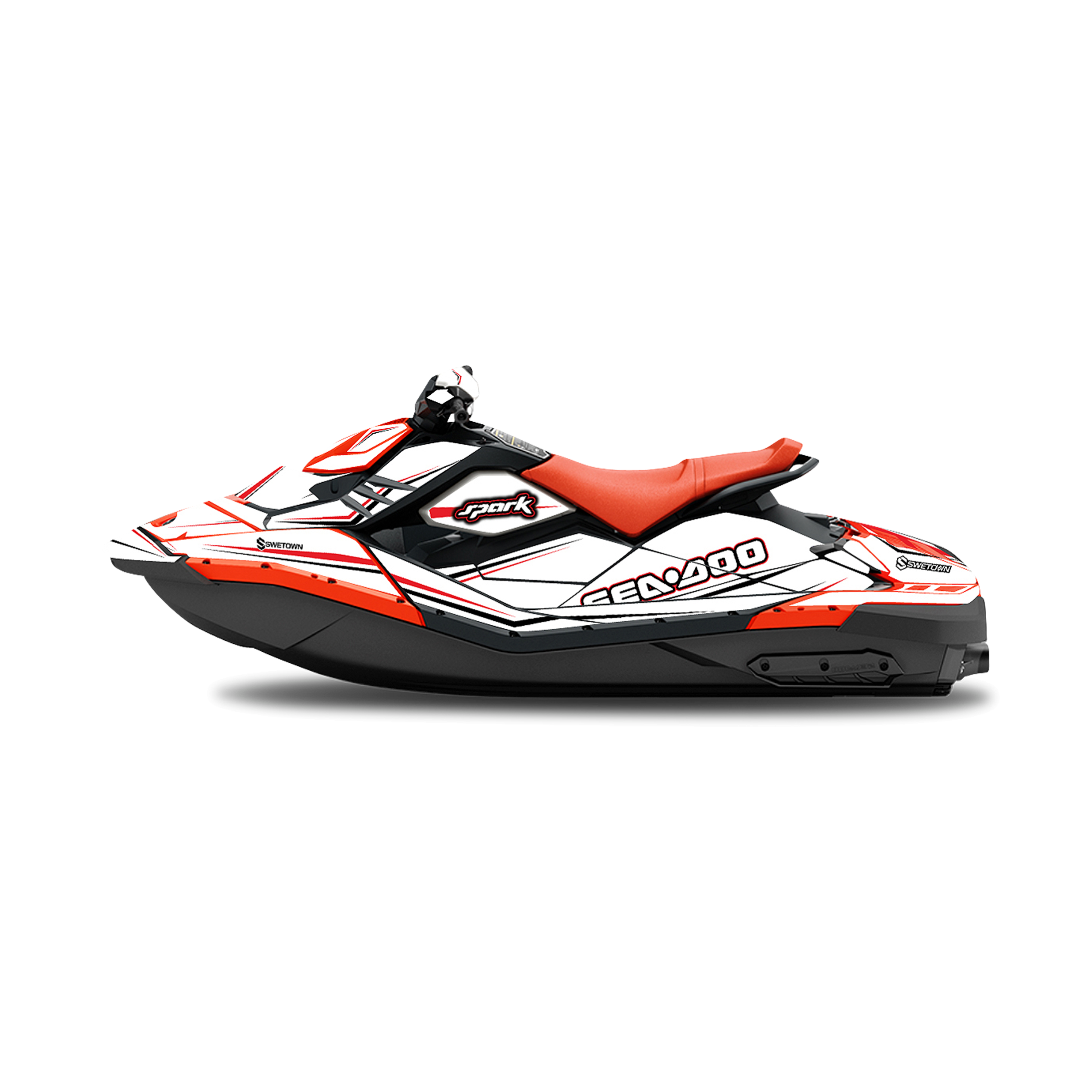 SWETOWN Dekalkit SweTown Sea-Doo Spark Cooker Hvit-Rød