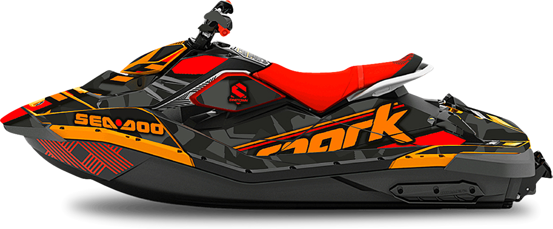 SWETOWN Dekalkit SweTown Sea-Doo Spark Cashroll Oransje-Rød