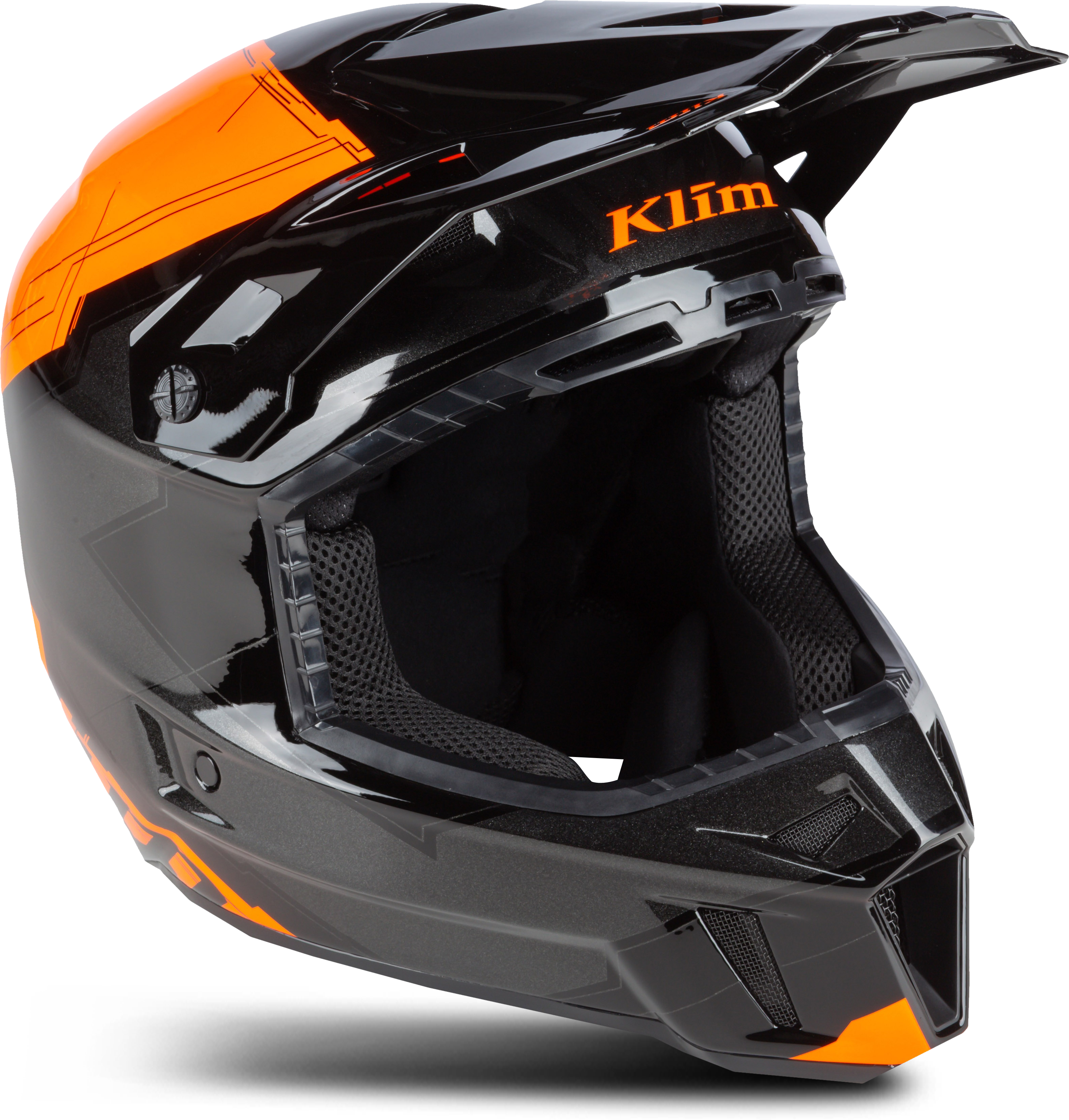 KLIM Snøscooterhjelm KLIM F3 ECE Verge Strike Oransje