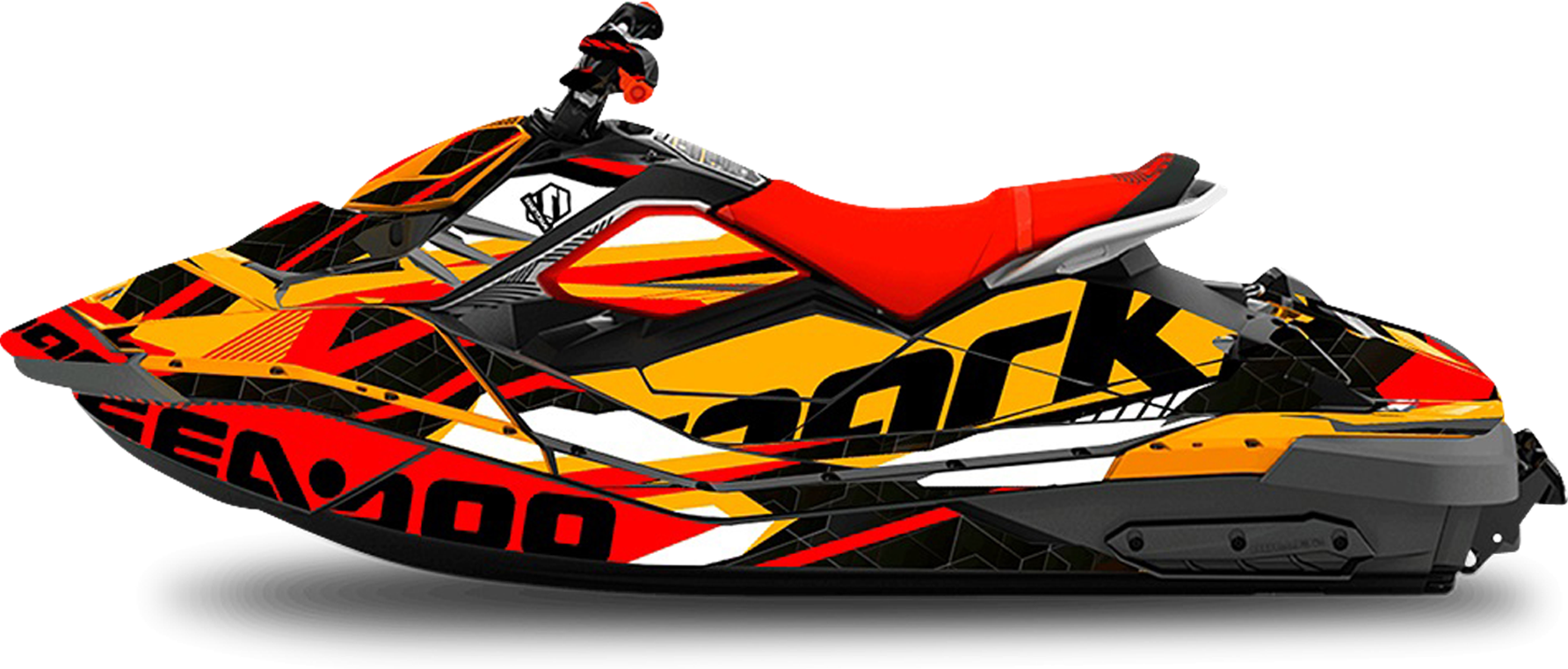 SWETOWN Dekalkit SweTown Sea-Doo Spark Cajun Oransje-Rød