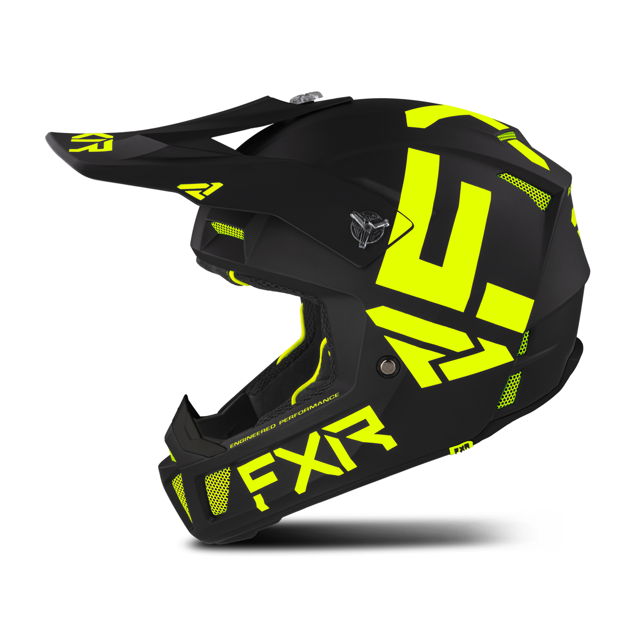 FXR Snøscooterhjelm FXR Clutch CX Svart-HiVis