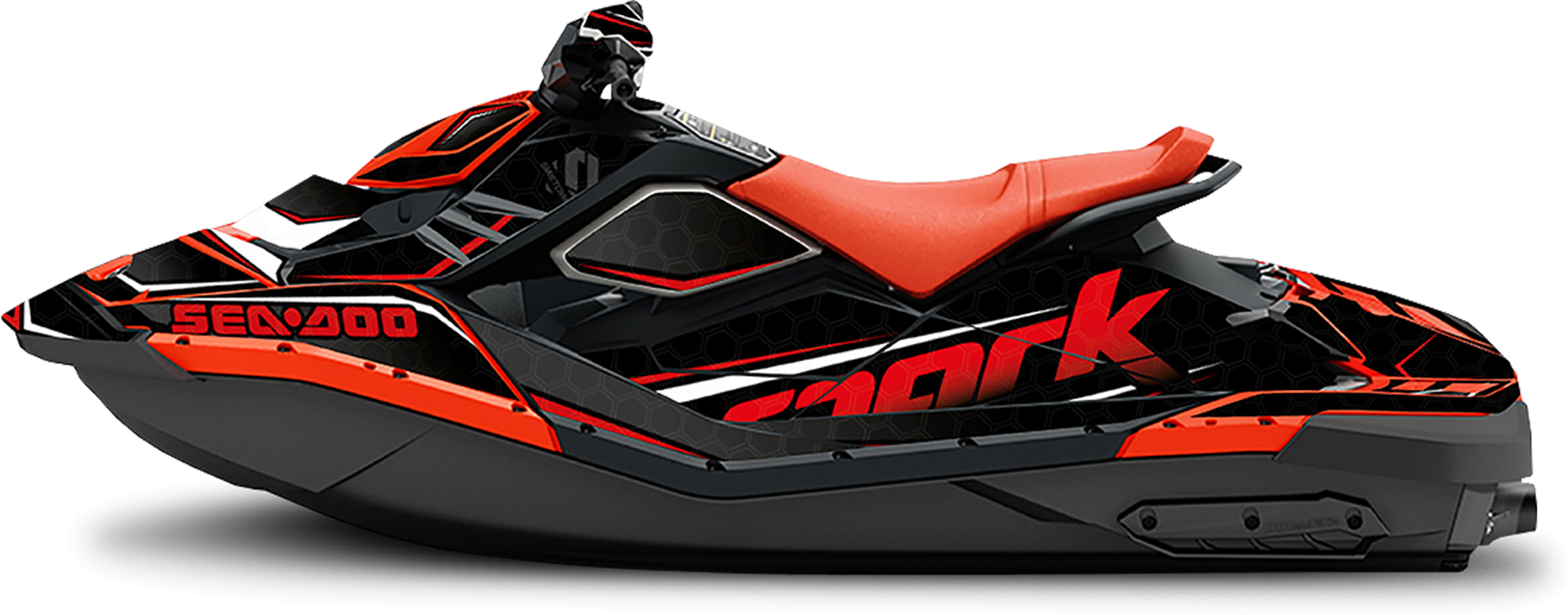 SWETOWN Dekalkit SweTown Sea-Doo Spark Oz Rød-Cyan