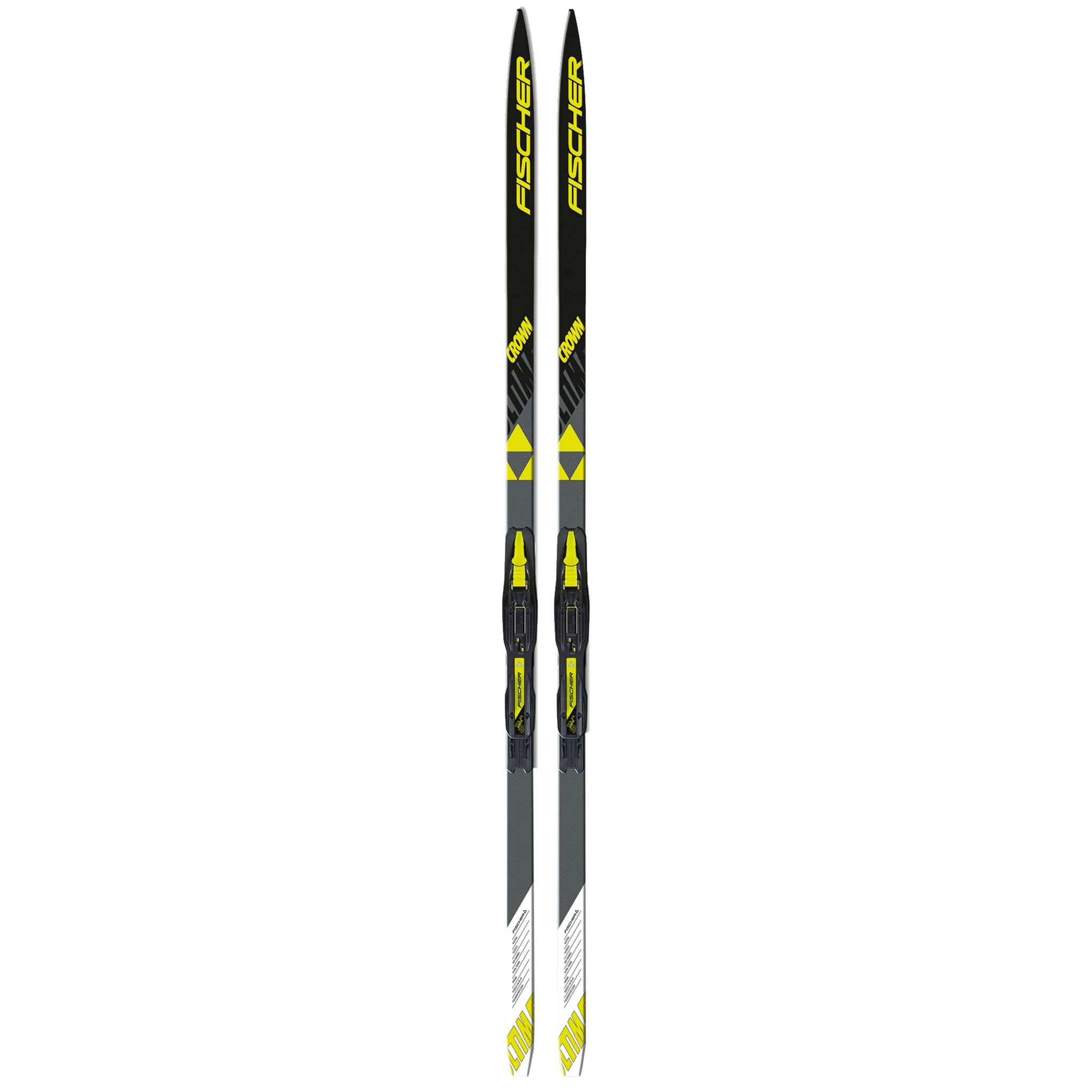 Fischer XC Skis Ultimate Crown 21/22, klassiskski junior  100cm/18-22kg black yellow