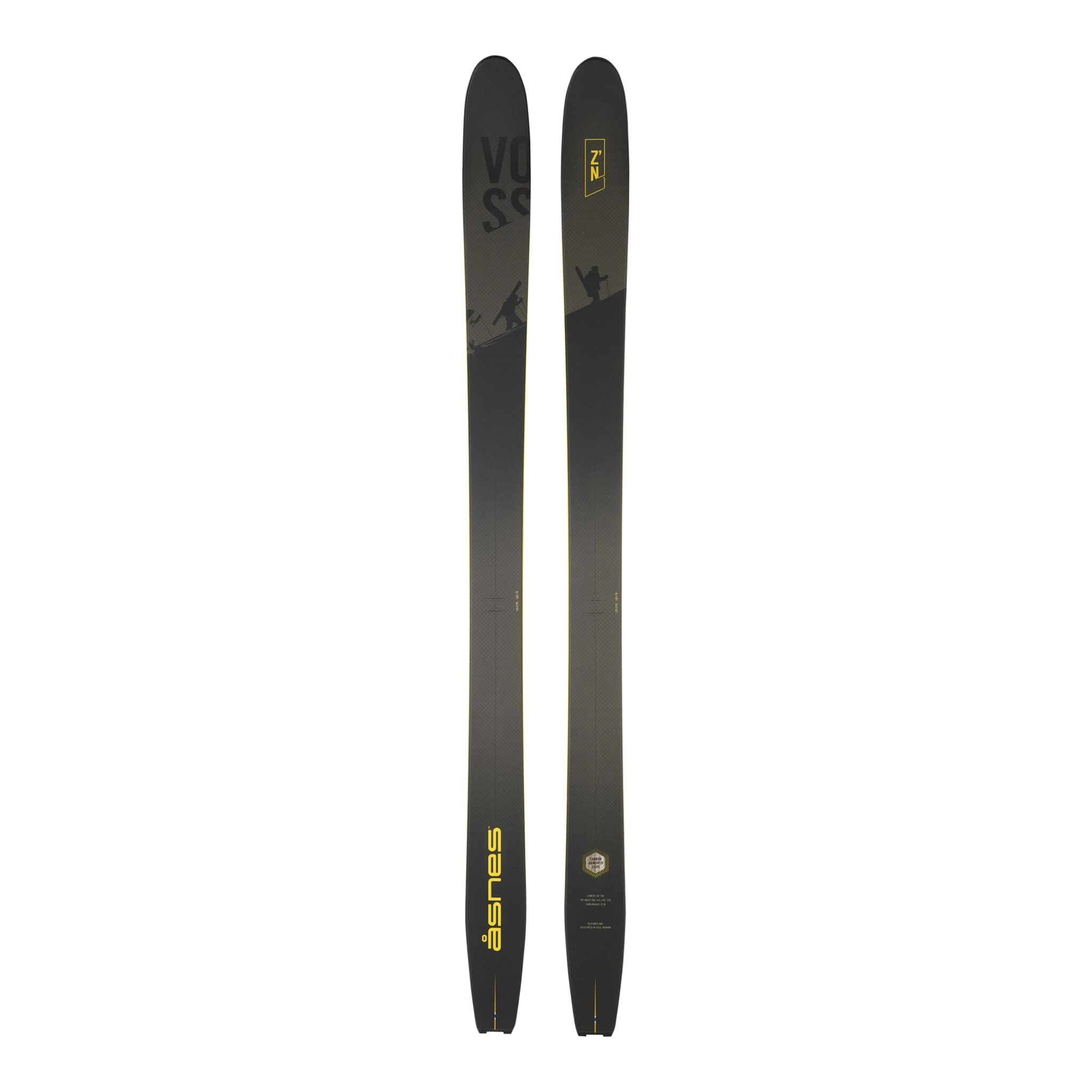 Åsnes Touring Freeride Skis Voss Z`N 106mm 21/22, toppturski 176 Yellow