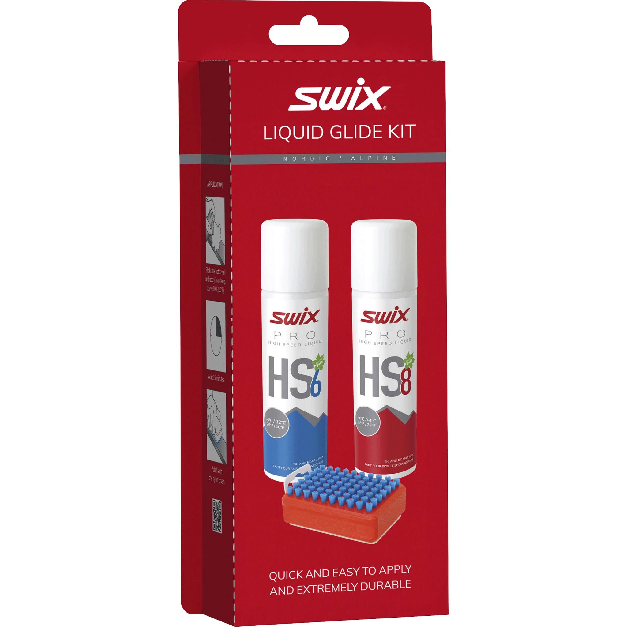 Swix Wax Kit P17 Liquid Glide 20/21, hurtigglidersett med børste, langrenn STD STD