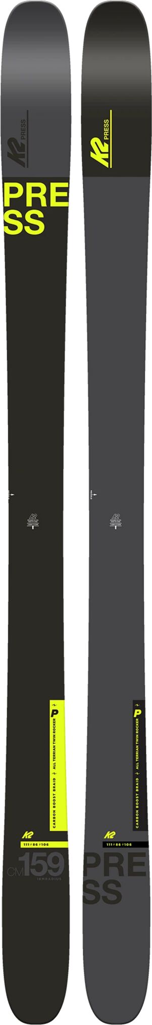 K2 Twintip Skis Press 21/22, twintipski unisex  149 Black/grey/yellow