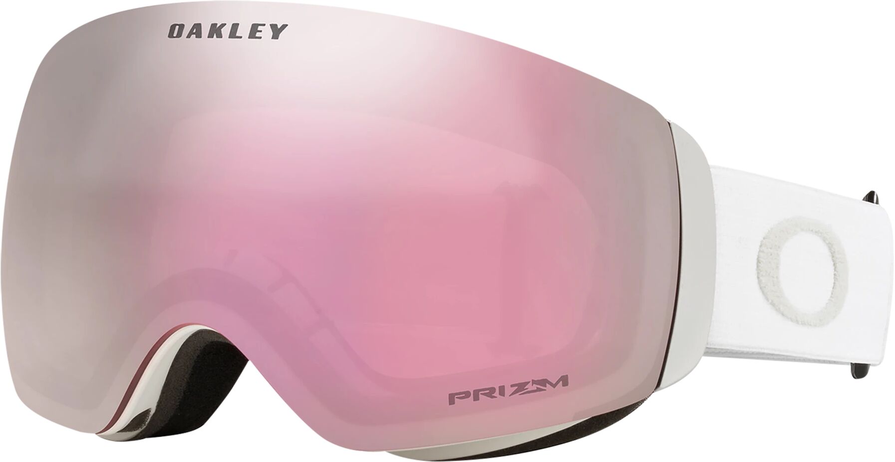 Oakley Goggles Flight Deck M Matte White Prizm Hi Pink Irid 21/22, alpinbrille senior One Size Wht w Przm Hi Pnk Ir