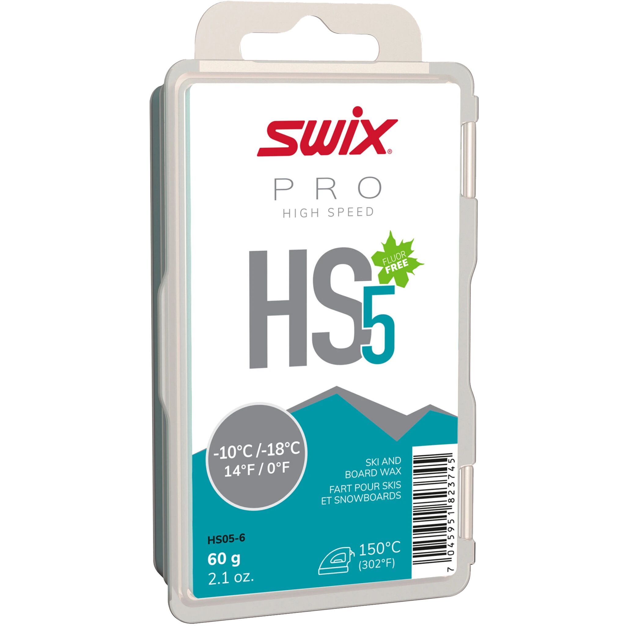 Swix HS5 Turquoise -10°C/-18°C 60g 20/21, glider 60g STD