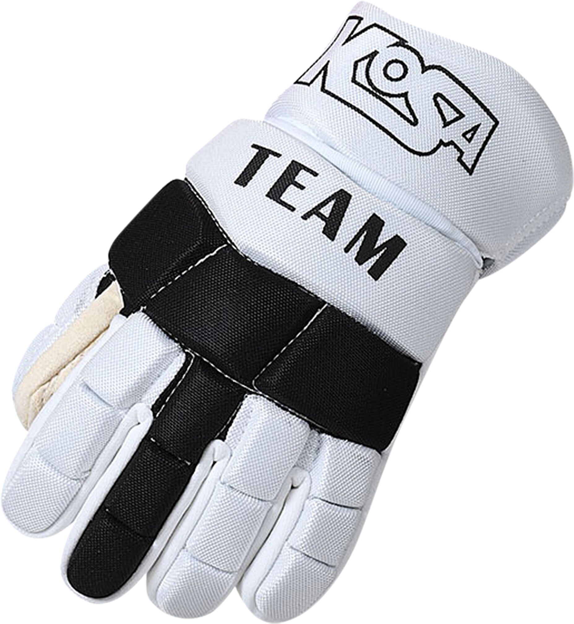 Kosa Bandy Glove Team Black-20, bandyhanske senior 8 WHITE/BLACK