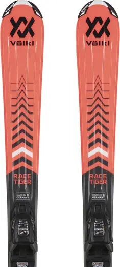 Völkl Junior Skis Völkl Racetiger Jr + Vmotion 7.0 Fixações (Vermelho/Preto)