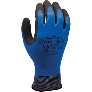 Showa 306 Latex Fully Coated Grip Gloves 6 Blue/Black