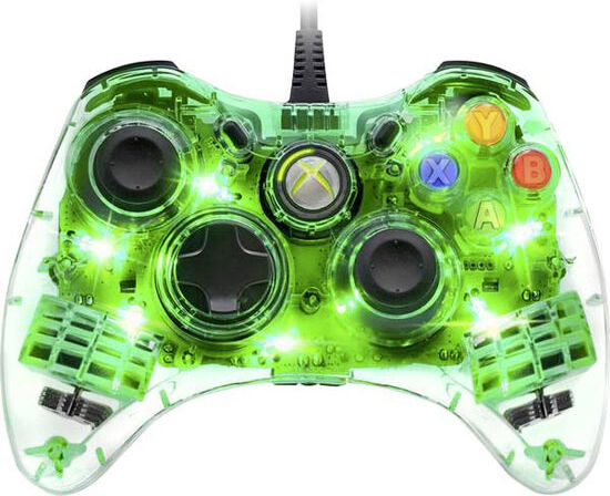 Xbox360 Controller PDP Afterglow Verde/Trasparente