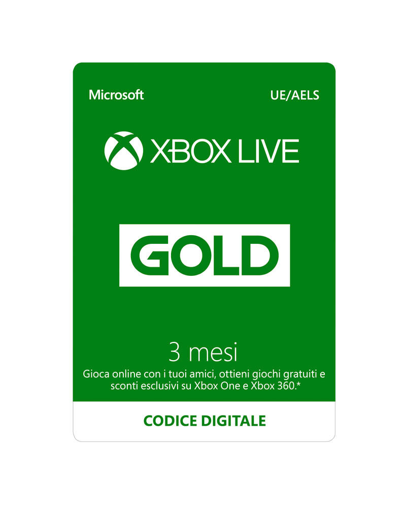 Microsoft Xbox Live GOLD Abbonamento 3 Mesi