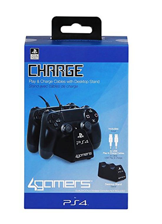 PS4 Caricatore 4Gamers Dual Charge 'N' Stand