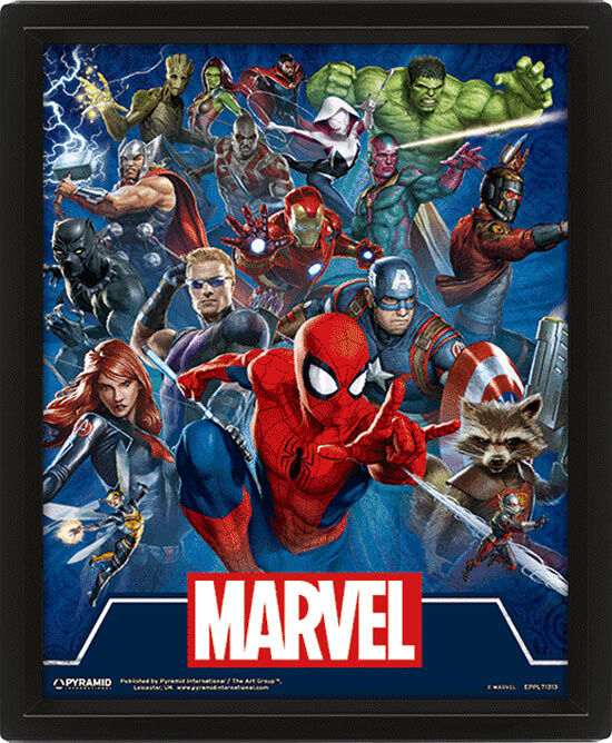 Gadget Poster 3D Supereroi Marvel