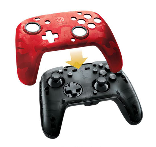 Switch Cover Faceoff Deluxe PDP Camo Rosso