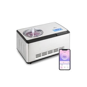 KLARSTEIN Machine à glace - Dolce Bacio Smart - Sorbetière - 2 L - contrôle par app - acier inoxydable - argent - Publicité