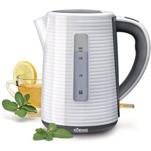 KOENIG Wasserkocher »Stripes«, 1,7 l, 2200 W anthrazit/weiss