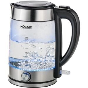 KOENIG Wasserkocher »44743 l«, 1,7 l, 2200 W schwarz/silberfarben