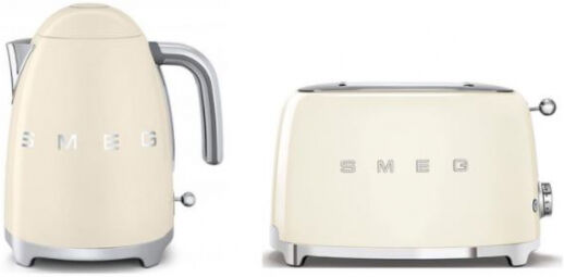 SMEG Retro Wasserkocher + Toaster Set - Beige