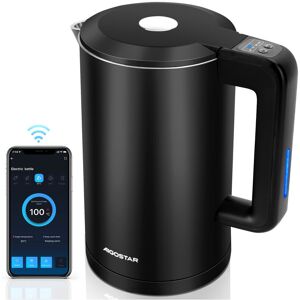 AIGOSTAR Wasserkocher Smart WLAN-Steuerung Kompatibel zu Alexa und Google Home, Wasserkocher mit Temperatureinstellung, 40°C-100°C, Doppelwand Design, 1,7 l