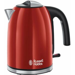 Russell Hobbs Wasserkocher Colours+ rot, 1,7l, 2400W, Schnellkochfunktion, optimierte Ausgusstülle, herausnehmbarer Kalkfilter, Wasserstandsanzeige mit