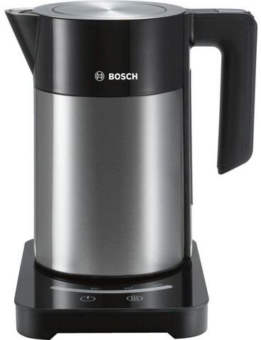 Bosch waterkoker draadloos edelstaal TWK7203, 1,7 liter, 2200 W, edelstaal/zwart  - 86.04 - zilver