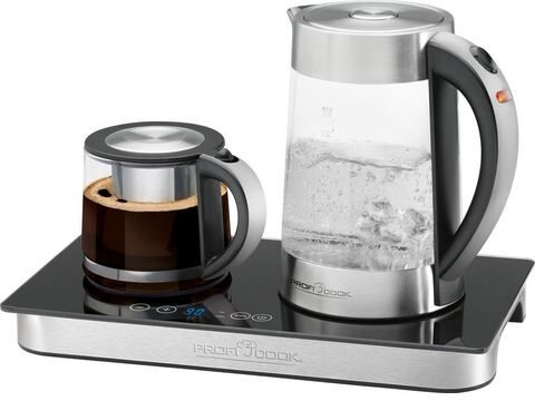 PROFI COOK waterkoker, theezetapparaat, cafetière PC-TKS 1056, 1,7 liter, 2250 W  - 76.95 - zilver