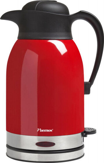 Bestron waterkoker 1,5 liter 1600W RVS rood - Rood