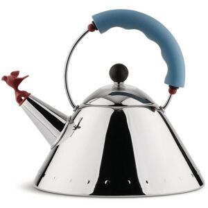 Alessi - Kettle 9093 With Bird / Light Blue - Ljusblå - Silver - Vattenkokare