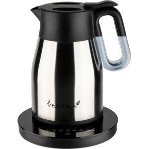 Vektra Vacuum Insulated, Eco-Friendly, Easy Pour, Cordless Kettle, 1.5 Litre, Stainless Steel gray 29.0 H x 24.0 W x 21.0 D cm