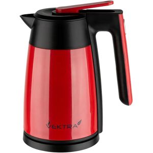 Vektra VEK-1501S Vacuum Insulated Eco Friendly, Easy Pour, Cordless Kettle 1.7Litre red 29.5 H x 24.0 W x 22.0 D cm