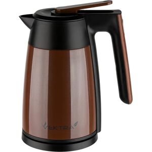 Vektra VEK-1501S Vacuum Insulated Eco Friendly, Easy Pour, Cordless Kettle 1.7Litre brown 29.5 H x 24.0 W x 22.0 D cm